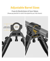 CVLIFE Clamp-on Bipod Bipod for shoulder-mount Height from 6"-7"/8"-10", view 3