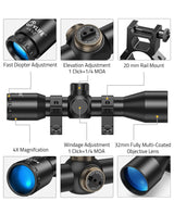CVLIFE Compact Scope Rangefinder Reticle Scope - 20mm Mounts, view 2