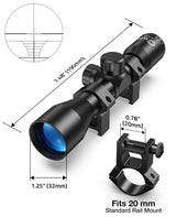 CVLIFE Compact Scope Rangefinder Reticle Scope - 20mm Mounts, view 3