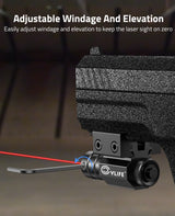 CVLIFE Compact Red Laser Sights with Picatinny Rail Mount, view 3