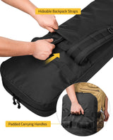 CVLIFE 34"×13" Soft Rifle Case Gun Backpack Covert Bug Out Truck Bag, view 5