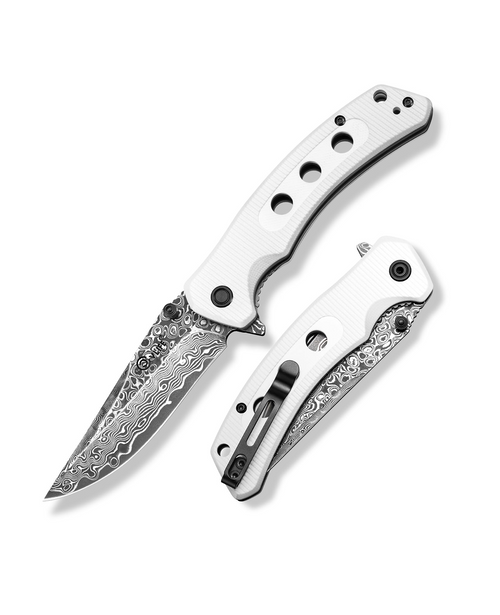 CVLIFE Damascus Pocket Folding Knife 3.26 Inches Sharp Blade