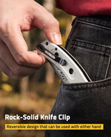 CVLIFE Damascus Pocket Folding Knife 3.26 Inches Sharp Blade, view 4