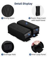 CVLIFE Double Nylon Magazine Pouch, view 4