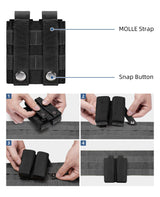 CVLIFE Double Nylon Magazine Pouch, view 5