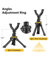 CVLIFE Adjustable Height 7.5" - 15" Rifle Shooting Tripod, view 3