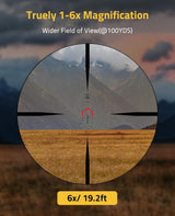 CVLIFE EagleBlaze 1-6X24 Scope with 30mm Cantilever Mount, view 5