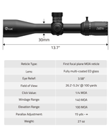 CVLIFE EagleBlaze 5-25x50 FFP Rifle Scope, view 6