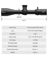 CVLIFE EagleBlaze 5-30x56 FFP Rifle Scope, view 6