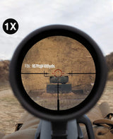 CVLIFE EagleFeather 1-6X24 LPVO Rifle Scope with 5 Levels Red & Green Illuminated BDC Reticle, view 3