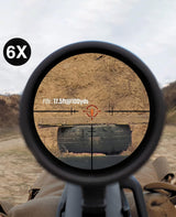 CVLIFE EagleFeather 1-6X24 LPVO Rifle Scope with 5 Levels Red & Green Illuminated BDC Reticle, view 4