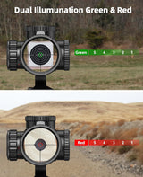 CVLIFE EagleFeather 1-6X24 LPVO Rifle Scope with 5 Levels Red & Green Illuminated BDC Reticle, view 5
