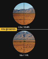 CVLIFE EagleFeather 2.5-10X50 AO Rifle Scope, view 4