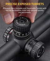 CVLIFE EagleFeather 2.5-10X50 AO Rifle Scope, view 6