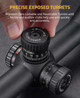 CVLIFE EagleFeather 3-12x44 AO Rifle Scope with Locking Turret, view 5