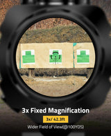 CVLIFE EagleFeather 3x32 Prism Rifle Scope, view 3