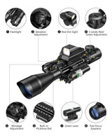 CVLIFE EagleFeather 4-12x50 5 in 1 Rifle Scope Combo, view 2