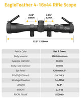 CVLIFE EagleFeather 4-16X44 Side Focus Rifle Scope, view 6