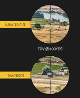 CVLIFE EagleFeather 4.5-14x50 F02 SFP Long Range Rifle Scope, view 4