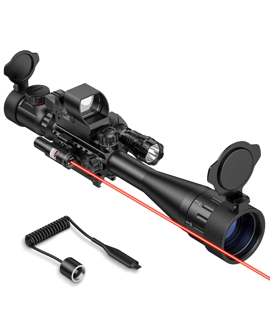 CVLIFE EagleFeather 6-24x50 AO Rifle Scope Combo