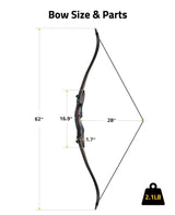 CVLIFE EagleFeather 62" Recurve Bow and Arrow Set, view 4
