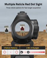 CVLIFE EagleFeather Multiple Reticle 2 MOA Dot & 65 MOA Circle Red Dot, view 2