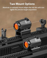 CVLIFE EagleFeather Multiple Reticle 2 MOA Dot & 65 MOA Circle Red Dot, view 5
