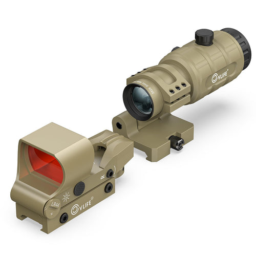 CVLIFE EagleFeather Multiple Reticle Red Dot and Magnifier Combo