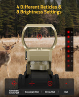 CVLIFE EagleFeather Multiple Reticle Red Dot and Magnifier Combo, view 2