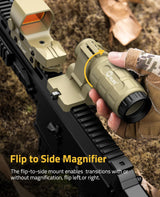 CVLIFE EagleFeather Multiple Reticle Red Dot and Magnifier Combo, view 3