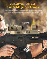 CVLIFE EagleFeather Multiple Reticle Red Dot and Magnifier Combo, view 5