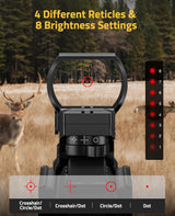 CVLIFE EagleFeather S02 Multiple Reticle Red Dot and Magnifier Combo, view 4