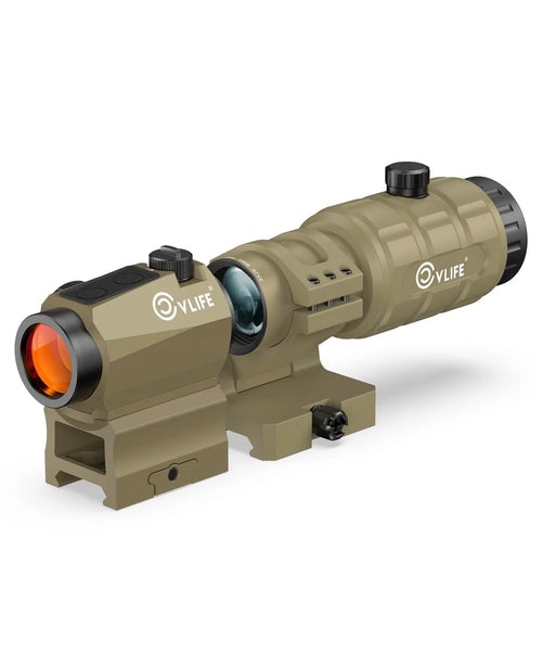 CVLIFE EagleFeather S04 Red Dot Sight & 3X Magnifier Combo