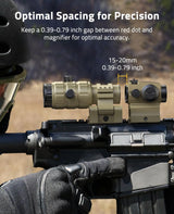 CVLIFE EagleFeather S04 Red Dot Sight & 3X Magnifier Combo, view 2