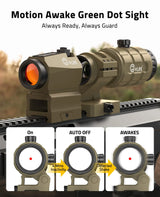 CVLIFE EagleFeather S04 Red Dot Sight & 3X Magnifier Combo, view 4