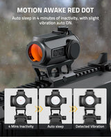 CVLIFE EagleFeather Solar Red Dot Sight 2 MOA Shake to Awake Solar Sight, view 2