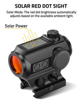 CVLIFE EagleFeather Solar Red Dot Sight 2 MOA Shake to Awake Solar Sight, view 3