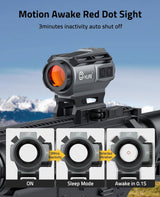 CVLIFE EagleFeather X Solar Motion Awake Red Dot Sight, view 4