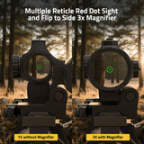 CVLIFE EagleTalon Auto-Brightness Red Dot 3X Magnifier Combo, view 3