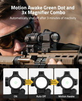 CVLIFE EagleTalon Auto-Brightness Red Dot 3X Magnifier Combo, view 5