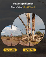 CVLIFE EagleVanta 1-6x24 LPVO Rifle Scope - ED Glass, view 3
