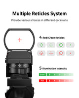 CVLIFE Foxspook 1x22x33 Red Green Dot Sight Scope, view 3