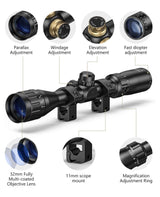 CVLIFE FoxSpook 3-9x32 AO Rifle Scope, view 3