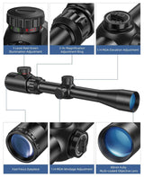 CVLIFE FoxSpook 3-9x40 Illuminated Rifle Scope, view 2