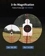 CVLIFE FoxSpook 3-9x40 Illuminated Rifle Scope, view 5