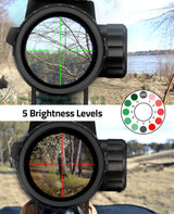 CVLIFE FoxSpook 3-9x40 Rifle Scope, Mil-dot Reticle Scope for Hunting with 20mm Piactinny, view 2