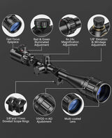 CVLIFE FoxSpook 6-24x50 AO Rifle Scope for Hunting, view 2