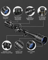 CVLIFE FoxSpook 6-24x50 AO Rifle Scope, view 2