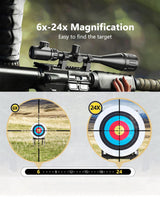 CVLIFE FoxSpook 6-24x50 AO Rifle Scope, view 4