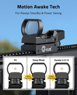 CVLIFE FoxSpook 31×21mm Motion Awake Multi Reticles Green & Red Dot Sight for Picatinny, view 2